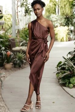 Baltic Born BEST SELLERS|Celia One Shoulder Midi Dress | Clove
