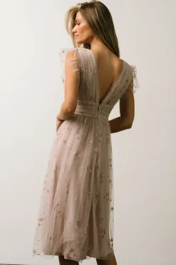 Baltic Born COMING SOON|Chiara Shimmer Midi Dress | Dusty Lilac