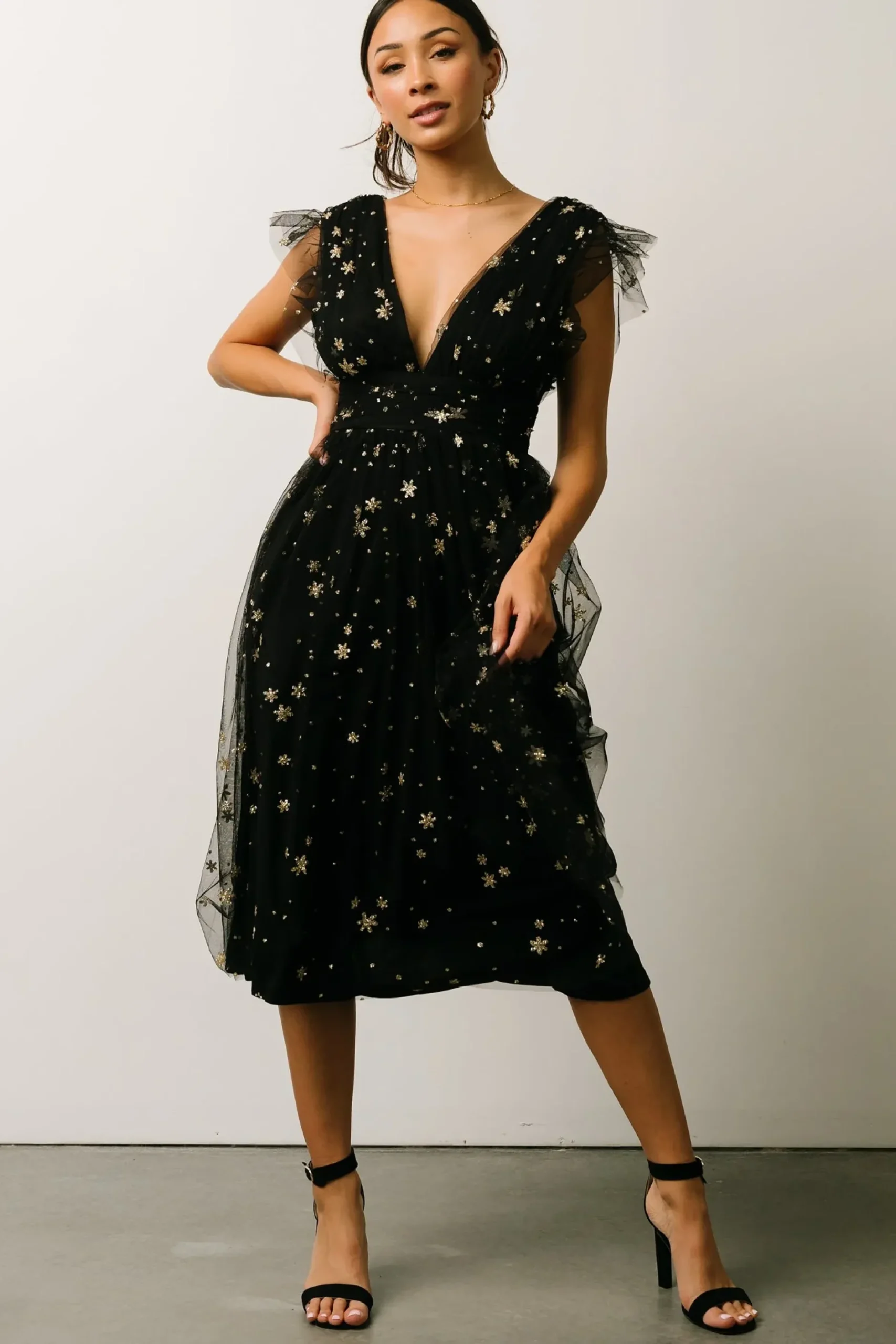 Baltic Born COMING SOON|Chiara Shimmer Midi Dress | Dusty Lilac