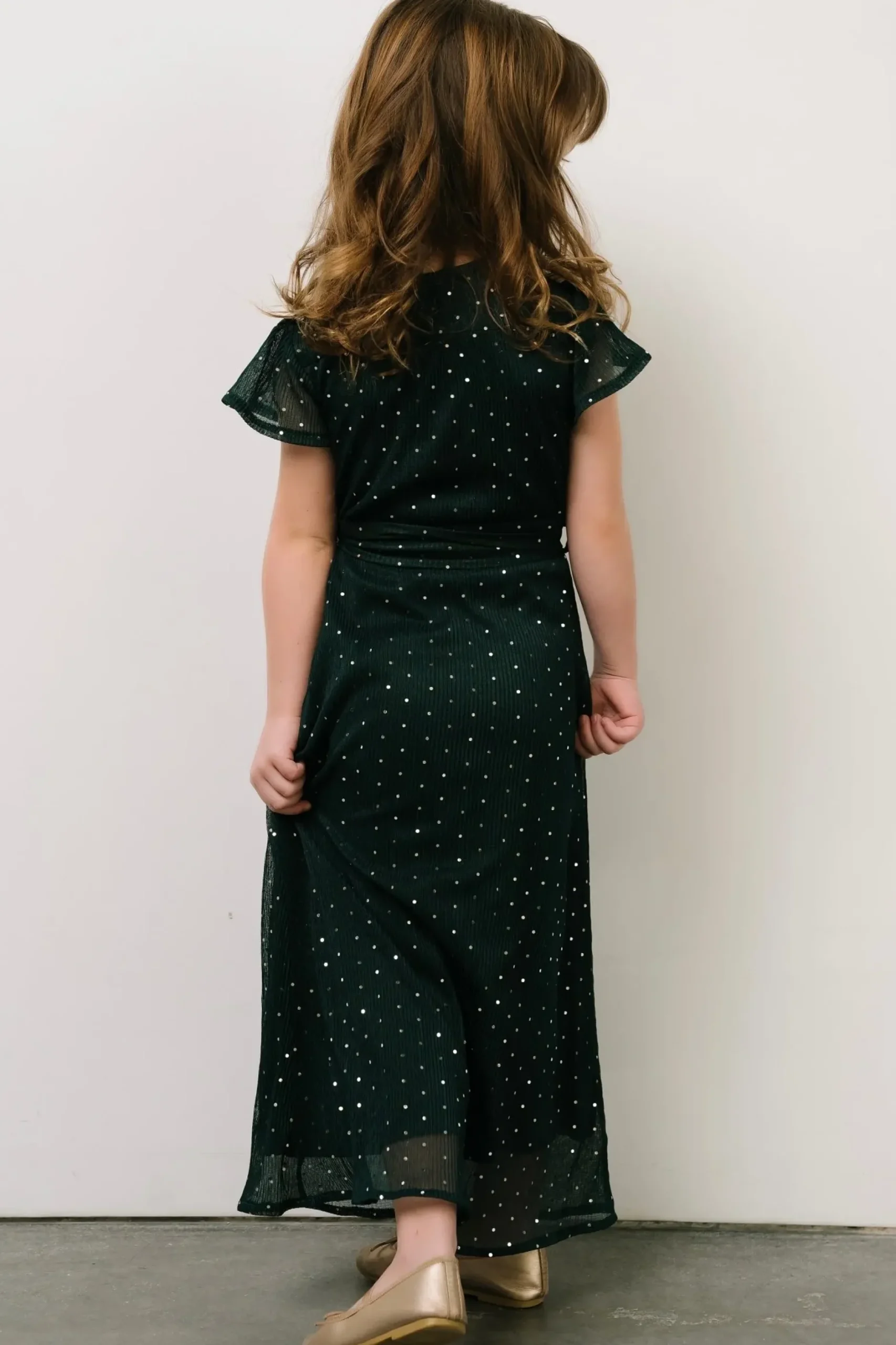 Baltic Born flower girl|Child Grace Sparkle Gown | Emerald