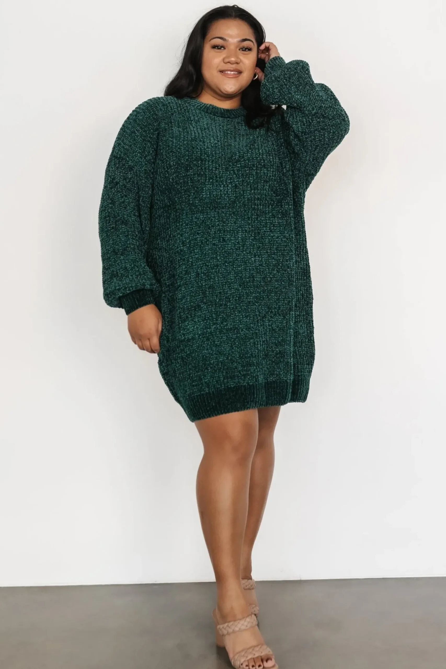 Baltic Born TOPS|short dresses|Christa Sweater Dress | Emerald