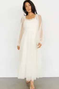 Baltic Born tulle styles|Cleobelle Maxi Dress | Creamy Beige