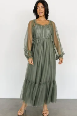 Baltic Born tulle styles|Cleobelle Maxi Dress | Dusty Olive