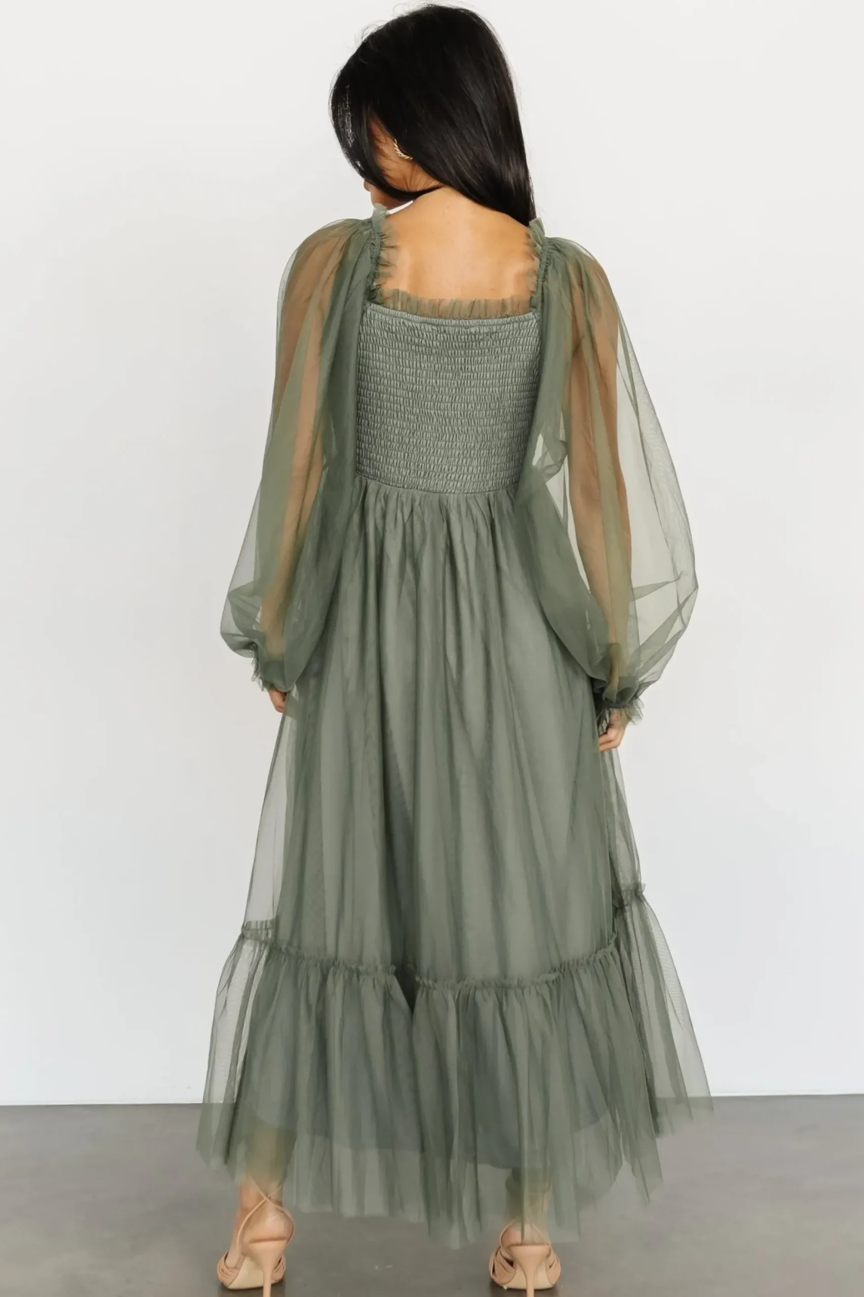 Baltic Born tulle styles|Cleobelle Maxi Dress | Dusty Olive