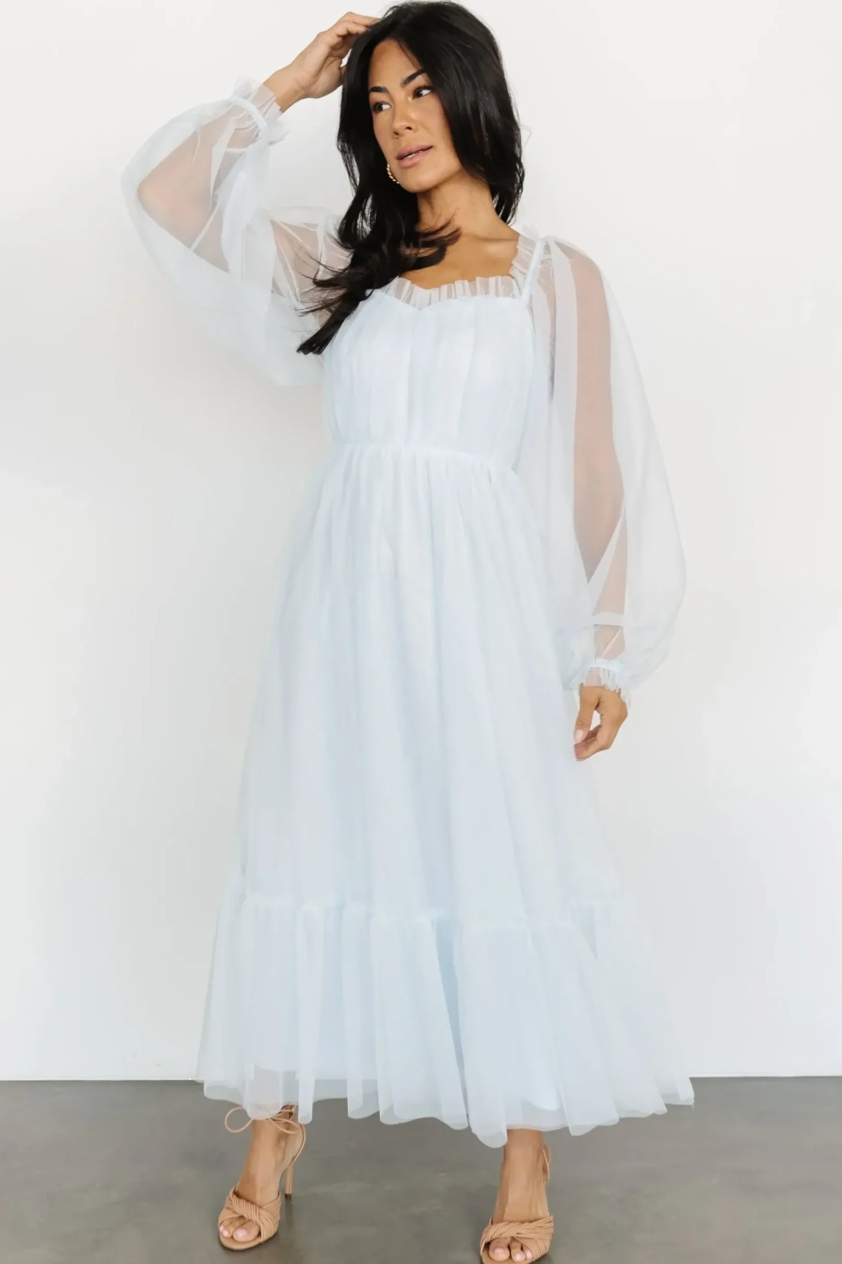Baltic Born tulle styles|Cleobelle Maxi Dress | Ethereal Blue