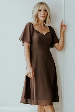Baltic Born midi dresses|WEDDING SUITE|Colette Sweetheart Midi Dress | Espresso