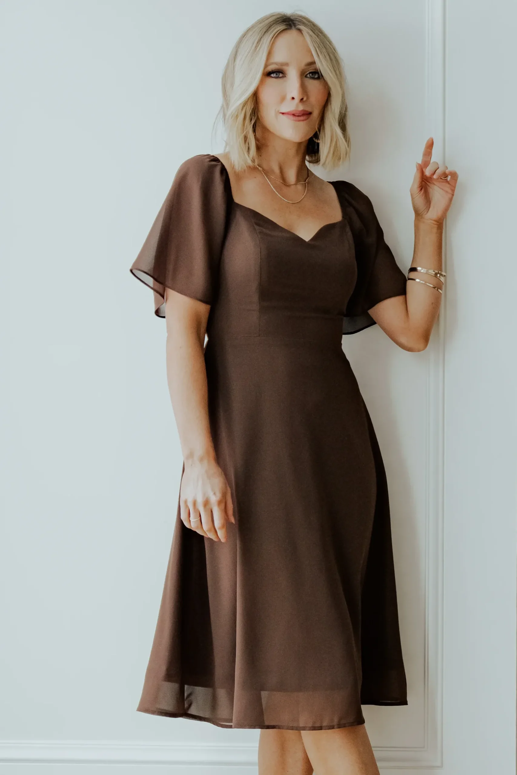 Baltic Born midi dresses|WEDDING SUITE|Colette Sweetheart Midi Dress | Espresso