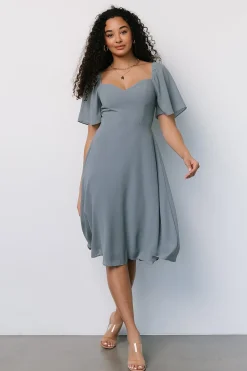 Baltic Born midi dresses|WEDDING SUITE|Colette Sweetheart Midi Dress | Dusty Blue