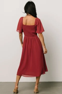 Baltic Born midi dresses|WEDDING SUITE|Colette Sweetheart Midi Dress | Terracotta