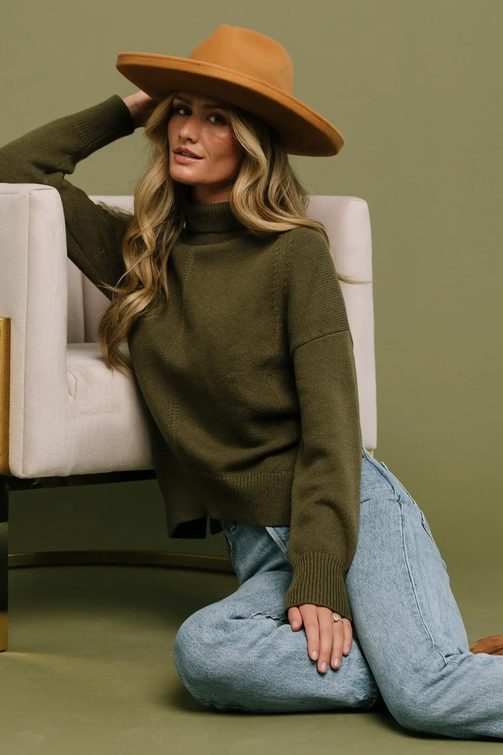 Baltic Born TOPS|sweaters|Collins Knit Sweater | Olive