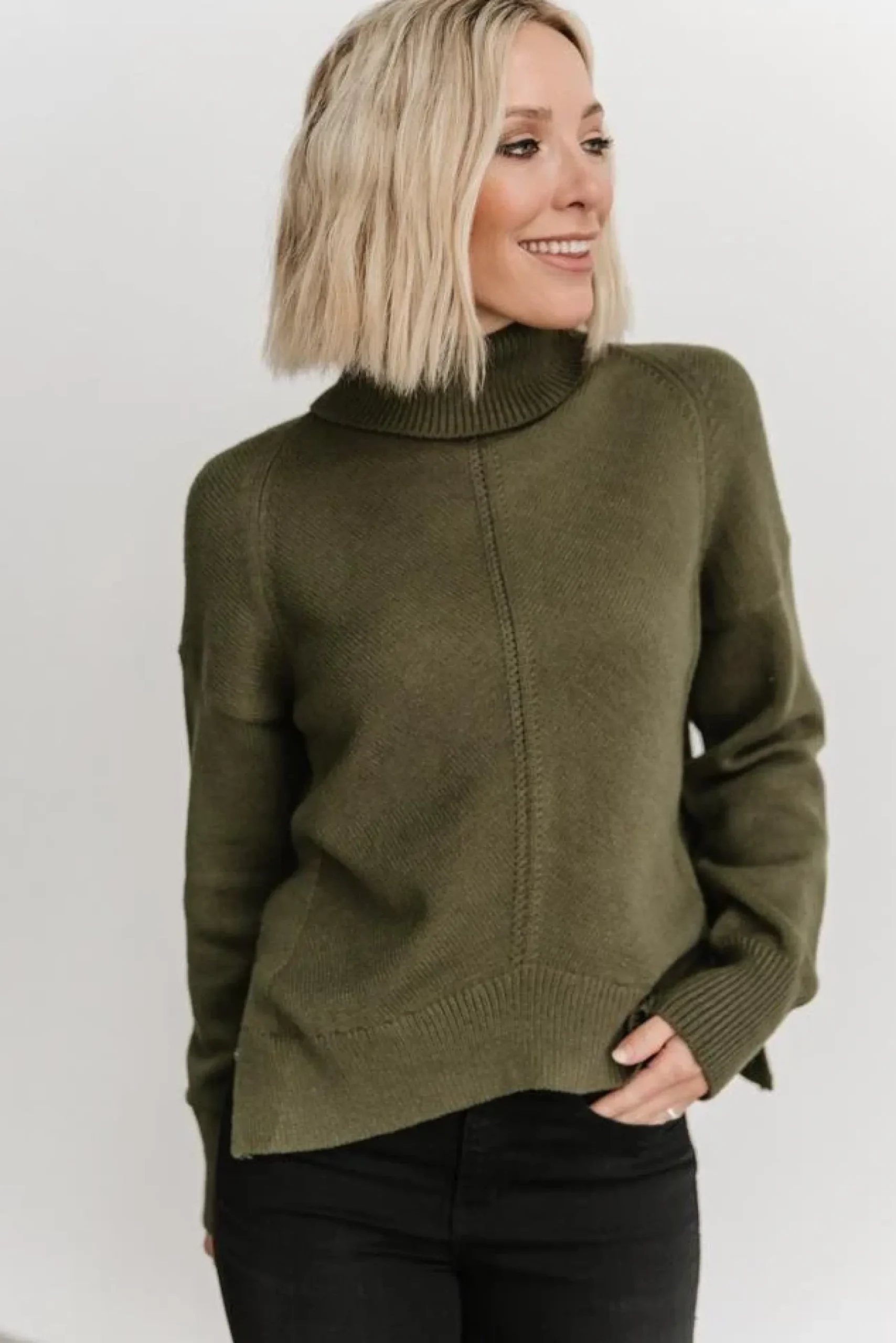 Baltic Born TOPS|sweaters|Collins Knit Sweater | Olive