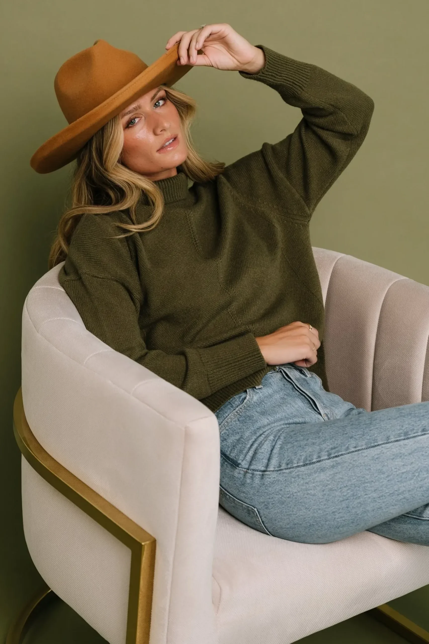 Baltic Born TOPS|sweaters|Collins Knit Sweater | Olive