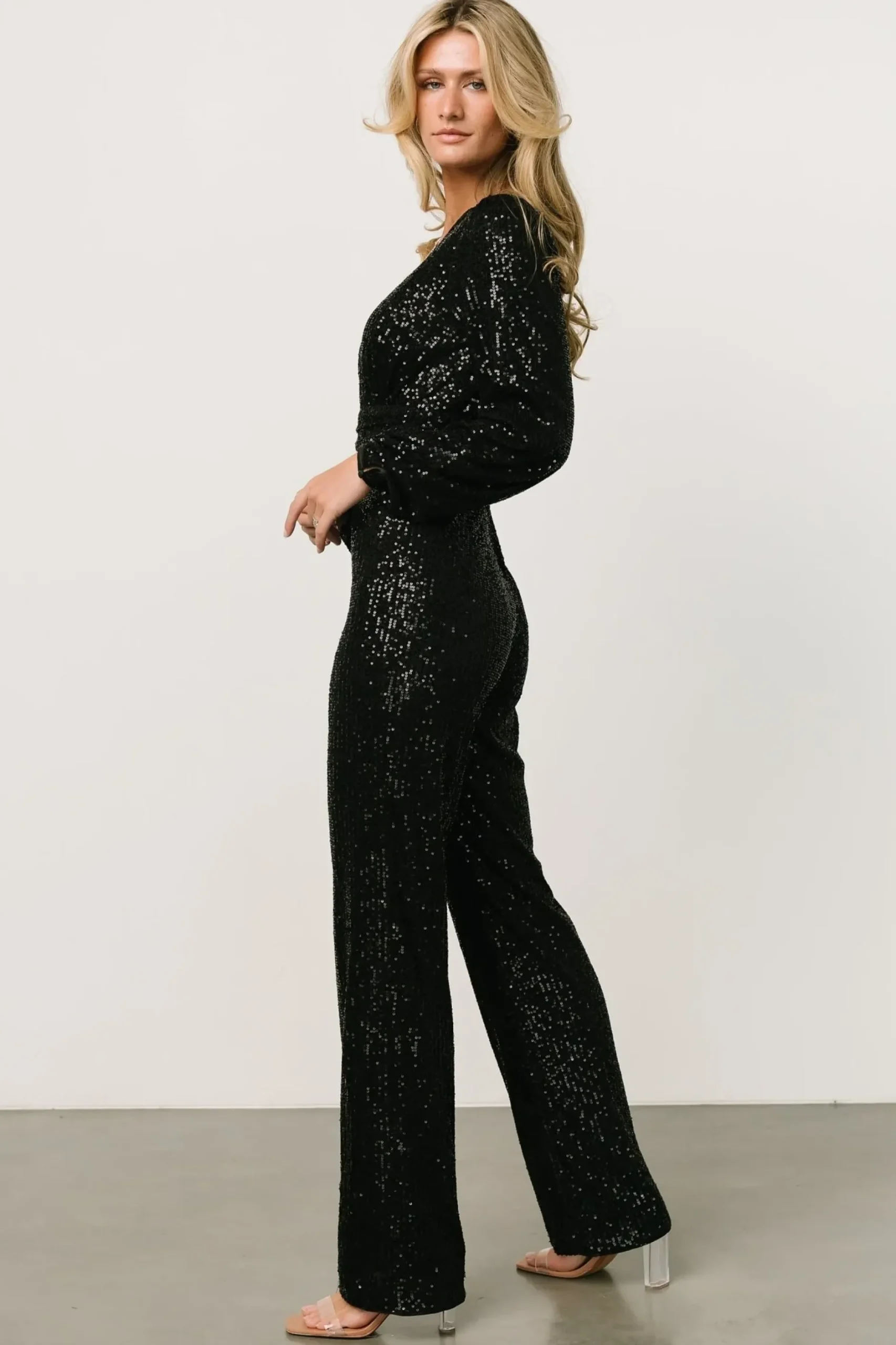 Baltic Born JUMPSUITS + ROMPERS|Comet Sequin Jumpsuit | Black
