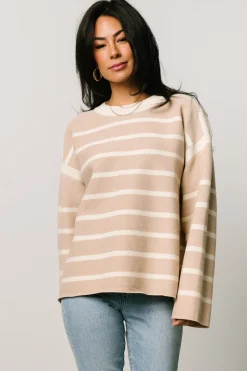 Baltic Born TOPS|sweaters|Conway Striped Sweater | Natural