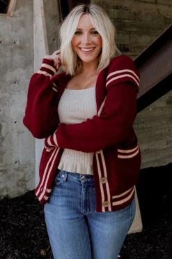 Baltic Born sweaters|WINTER ESSENTIALS|Corbett Knit Cardigan | Burgundy