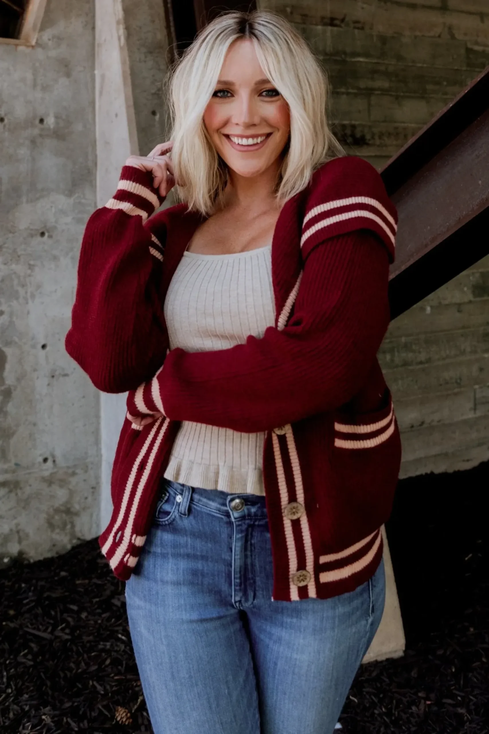 Baltic Born sweaters|WINTER ESSENTIALS|Corbett Knit Cardigan | Burgundy