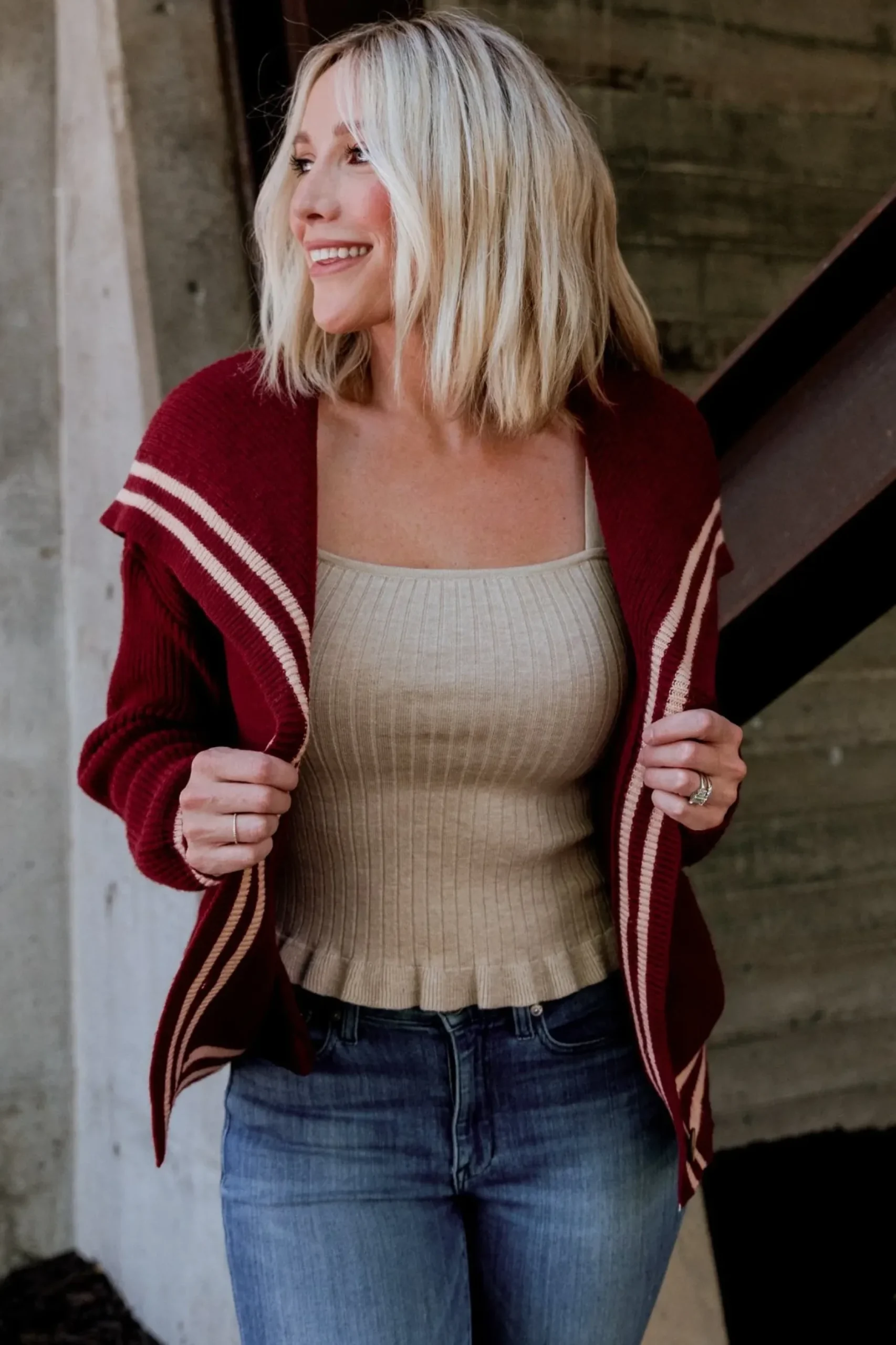 Baltic Born sweaters|WINTER ESSENTIALS|Corbett Knit Cardigan | Burgundy