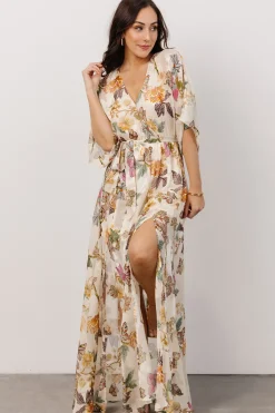 Baltic Born bump friendly|Corinth Maxi Dress | Jacquard Multi Floral