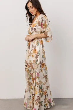 Baltic Born bump friendly|Corinth Maxi Dress | Jacquard Multi Floral
