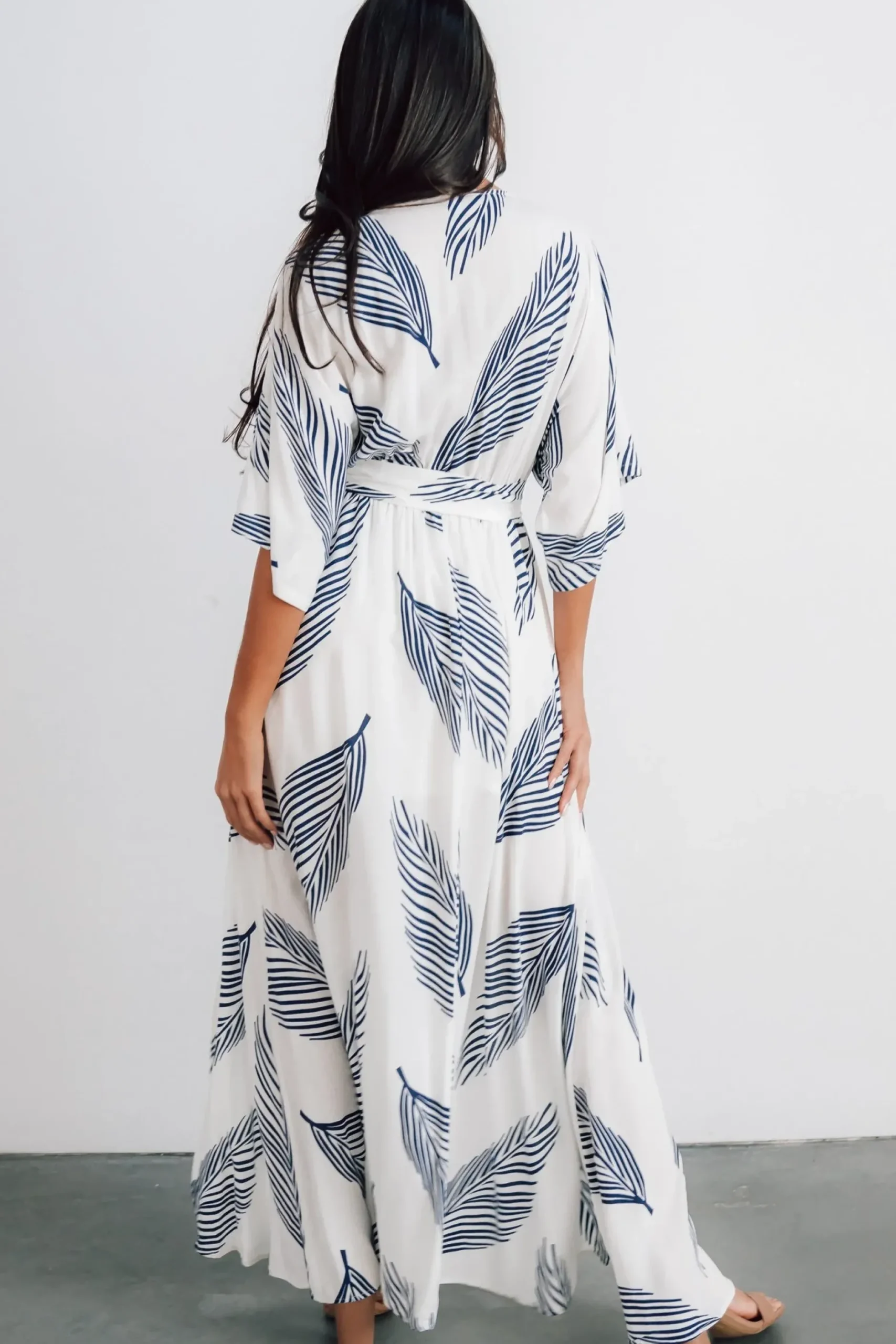 Baltic Born bump friendly|Corinth Maxi Dress | Navy Print