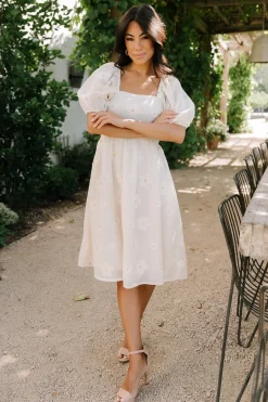 Baltic Born short dresses|Daisy Short Dress | Vintage Cream Floral
