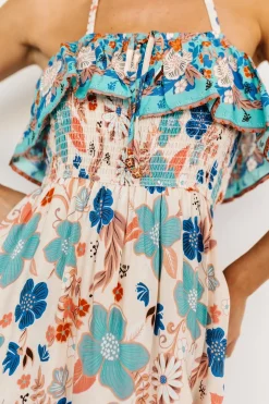 Baltic Born midi dresses|Dali Midi Dress | Natural + Blue Floral