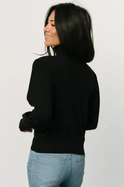Baltic Born blouses + shirts|WINTER ESSENTIALS|Danica Turtleneck Knit Top | Black