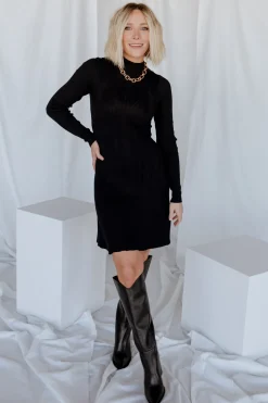 Baltic Born SALE|Dastrup Ribbed Dress | Black