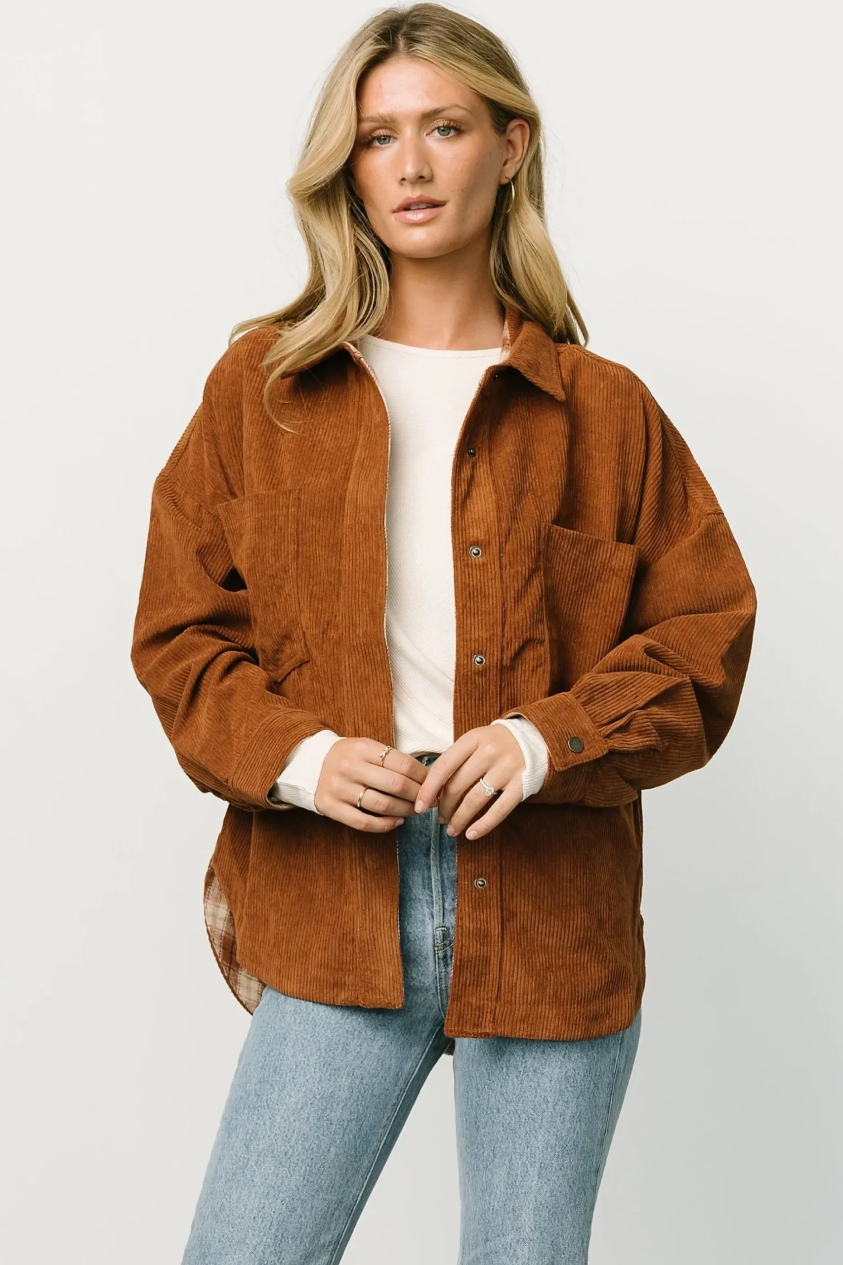 Baltic Born outerwear|WINTER ESSENTIALS|Davis Corduroy Shacket | Spice