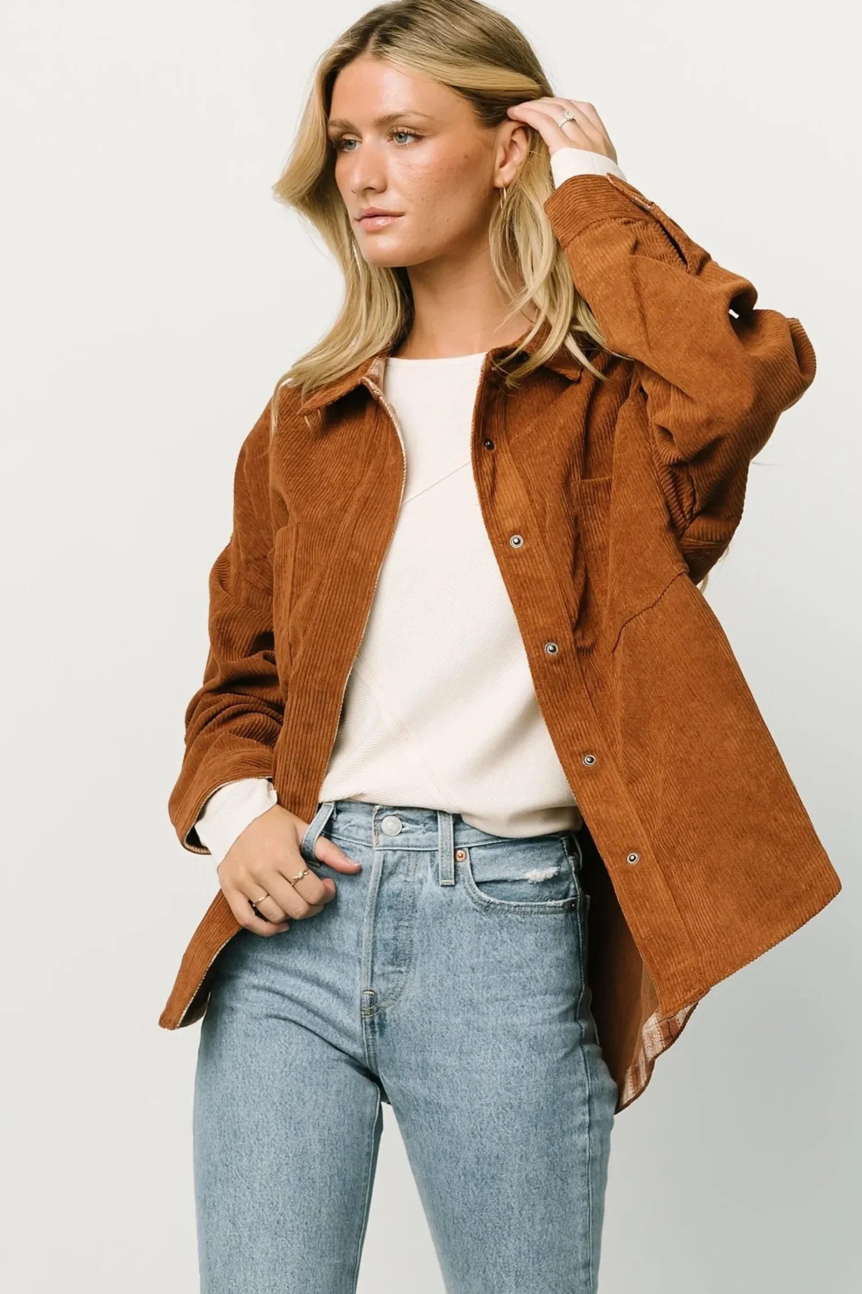 Baltic Born outerwear|WINTER ESSENTIALS|Davis Corduroy Shacket | Spice
