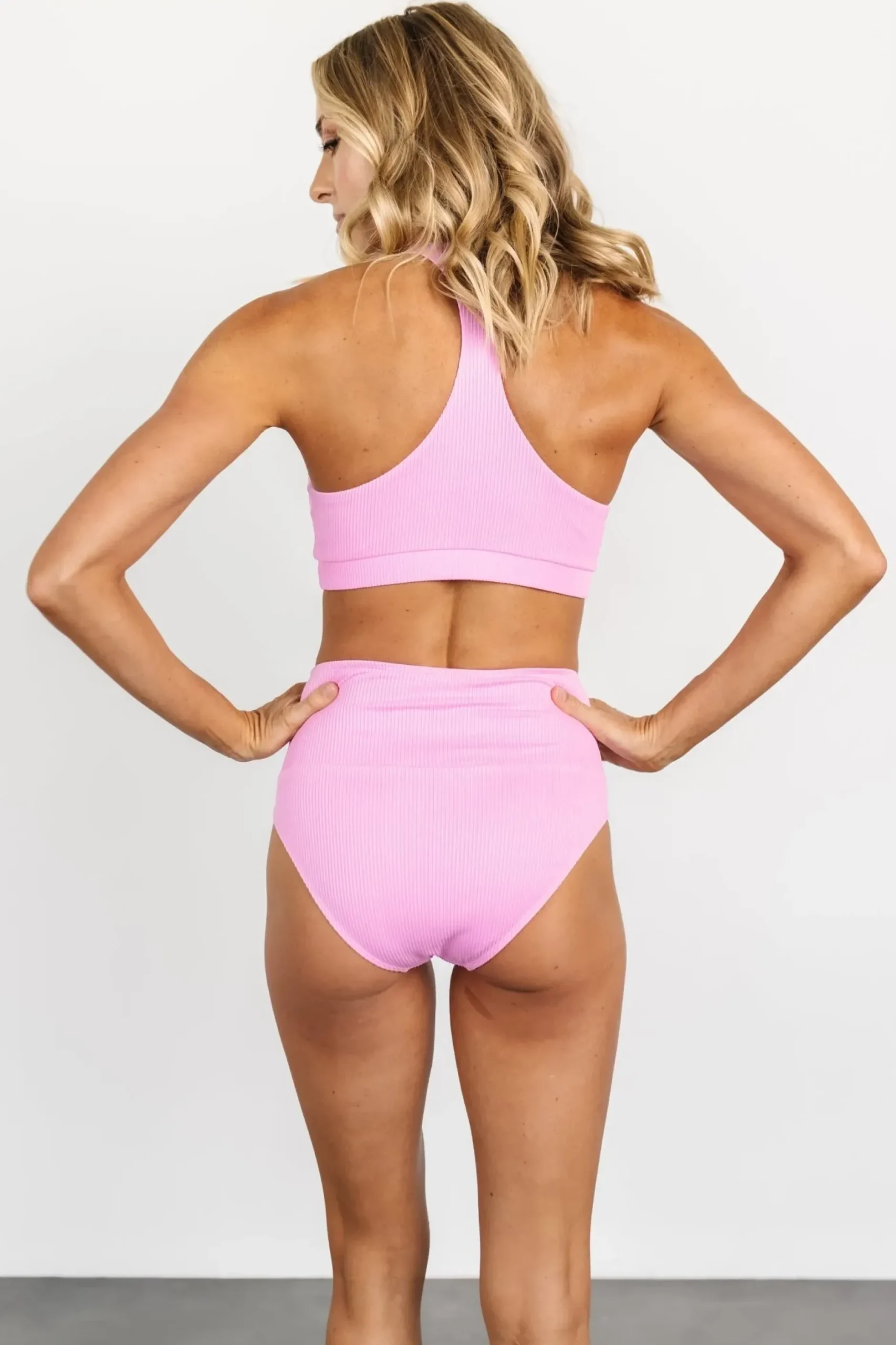 Baltic Born bikini|Del Mar Ribbed Bikini Top | Pink