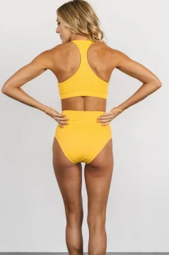 Baltic Born bikini|Del Mar Ribbed Bikini Top | Yellow