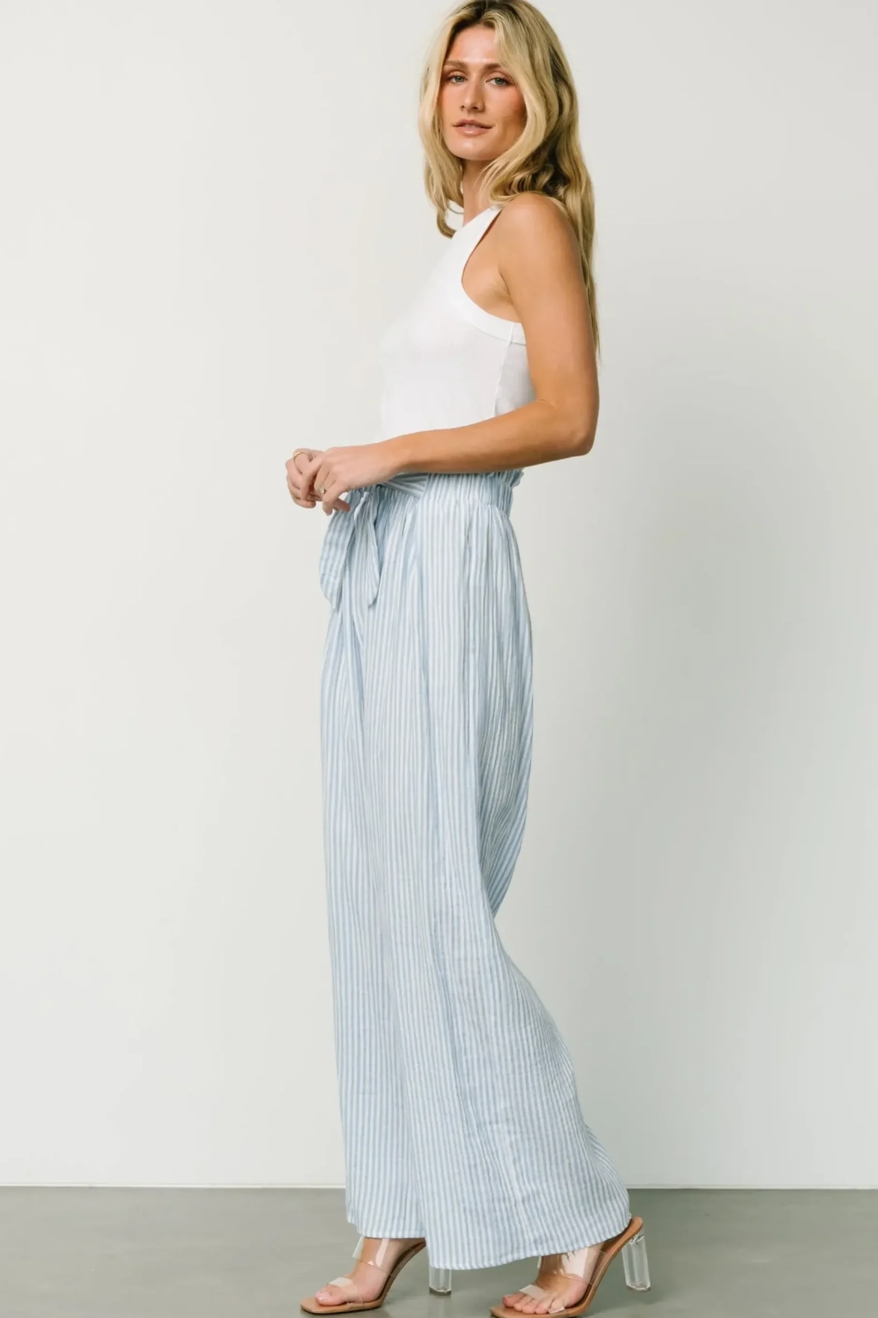 Baltic Born pants|Delphi Wide Leg Pants | Blue Stripe