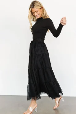 Baltic Born maxi dresses|WEDDING SUITE|Demi Sweater Tulle Dress | Black