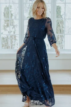 Baltic Born COMING SOON|Destiny Sequin Maxi Dress | Navy