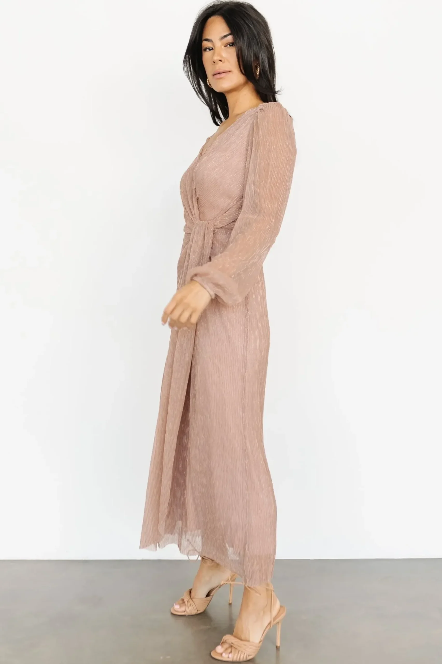 Baltic Born WEDDING SUITE|wedding guest|Devlyn Pleated Dress | Rose Shimmer