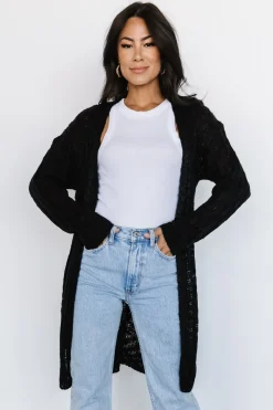 Baltic Born cardigans|Devman Knit Cardigan | Black