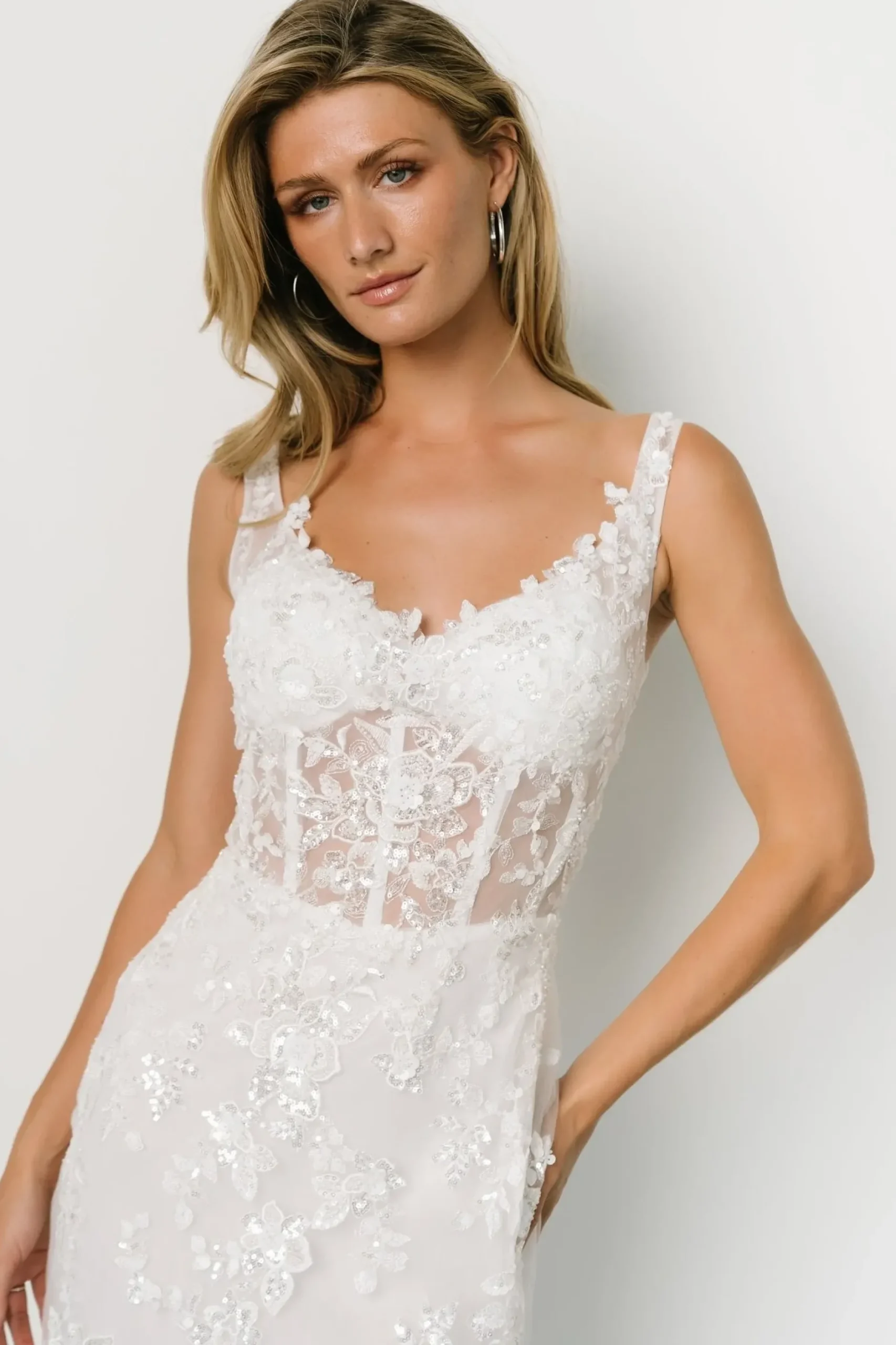 Baltic Born embellished + sequined|Devotion Bridal Gown | White