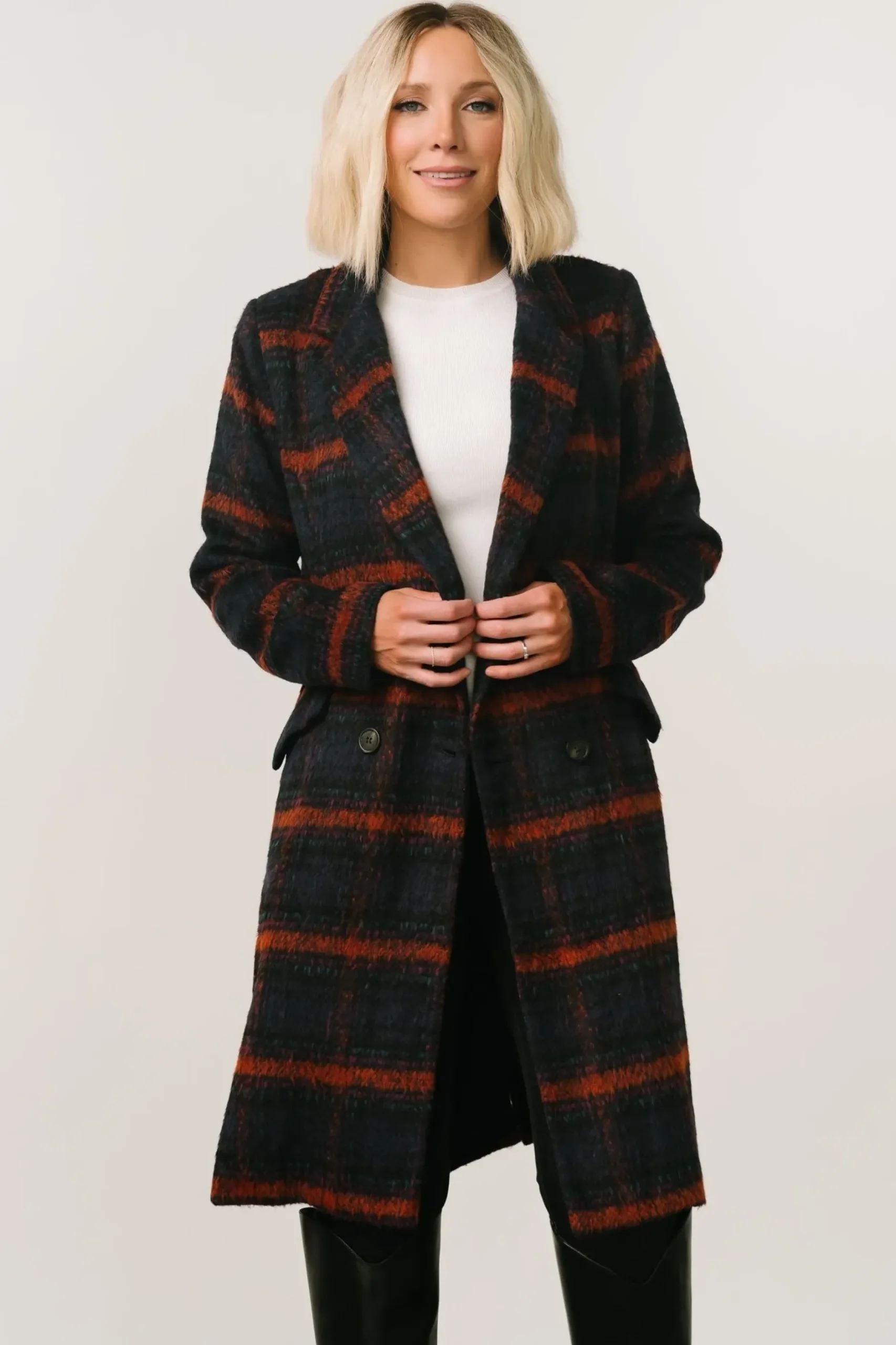 Baltic Born outerwear|Dickinson Trench Coat | Navy Multi