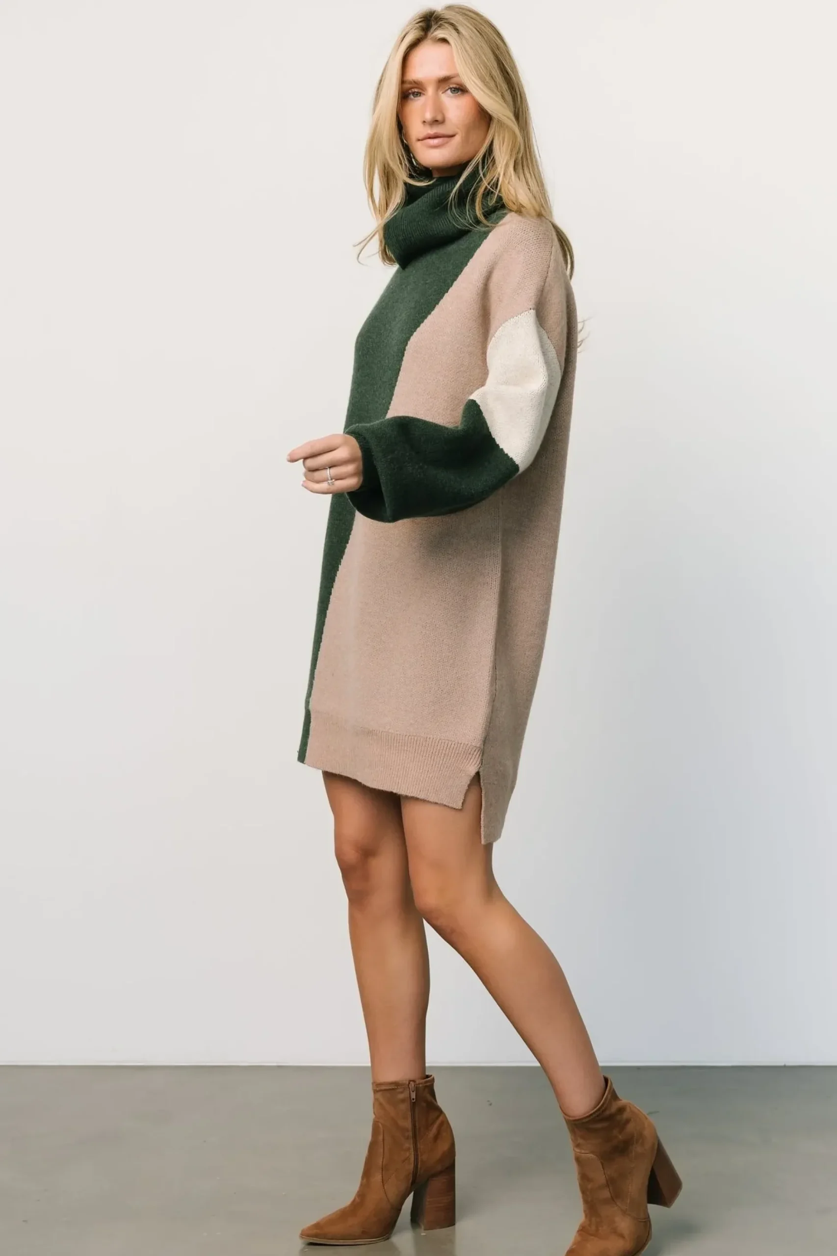 Baltic Born short dresses|TOPS|Diego Sweater Dress | Hunter Green Multi