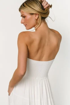 Baltic Born maxi dresses|cover up|Domenica Strapless Maxi Dress | Off White