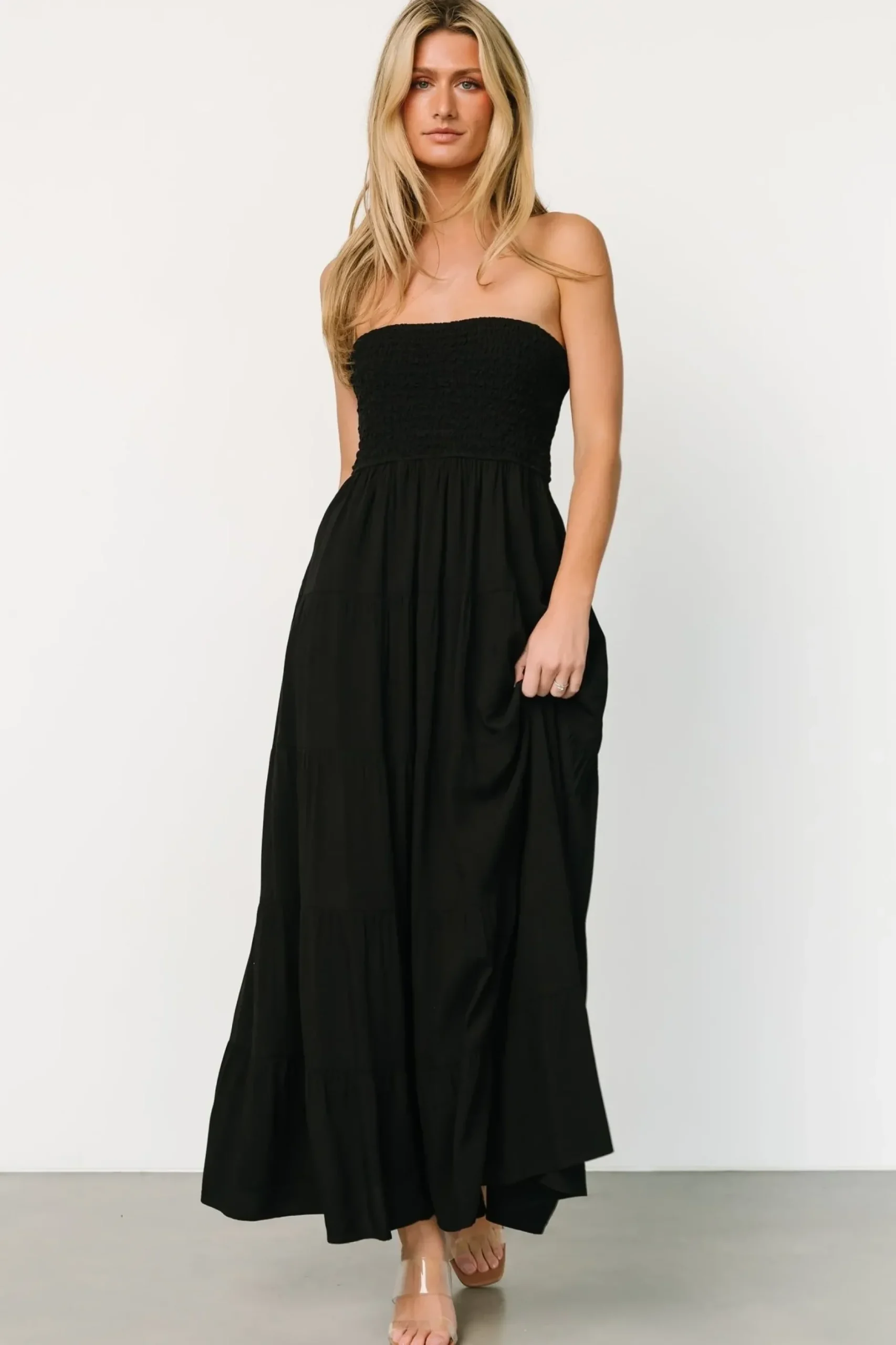 Baltic Born DRESSES|maxi dresses|Domenica Strapless Maxi Dress | Black