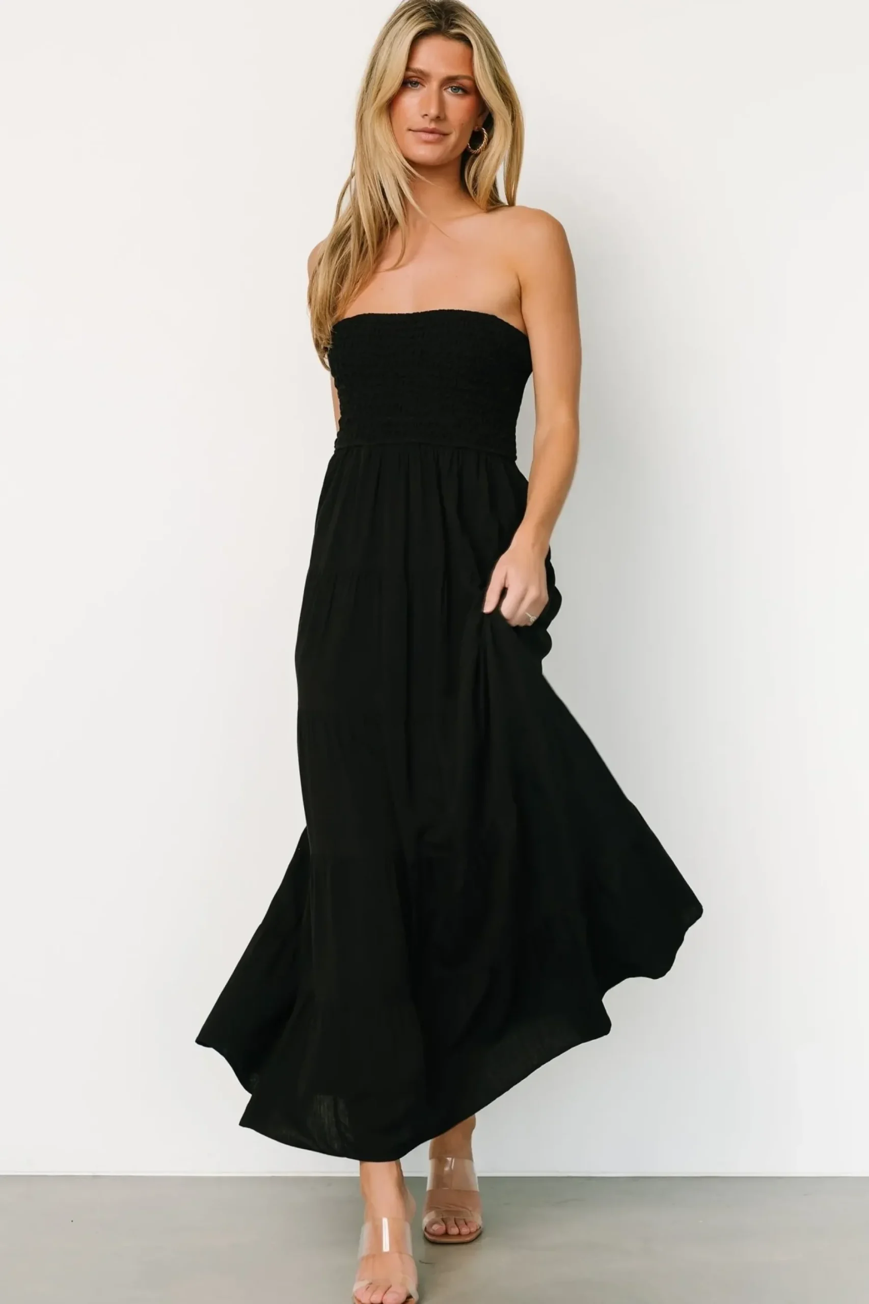 Baltic Born DRESSES|maxi dresses|Domenica Strapless Maxi Dress | Black