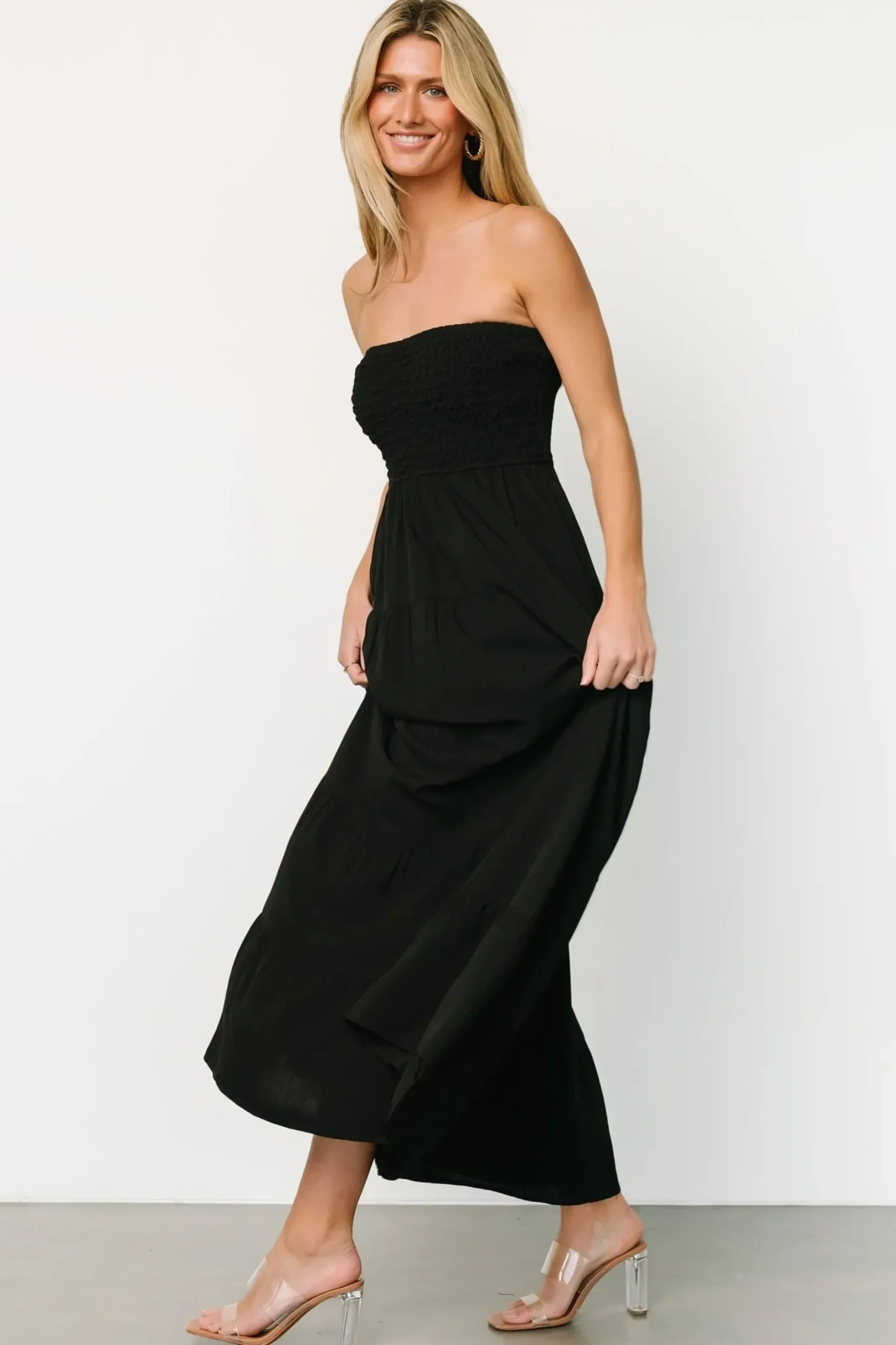 Baltic Born DRESSES|maxi dresses|Domenica Strapless Maxi Dress | Black