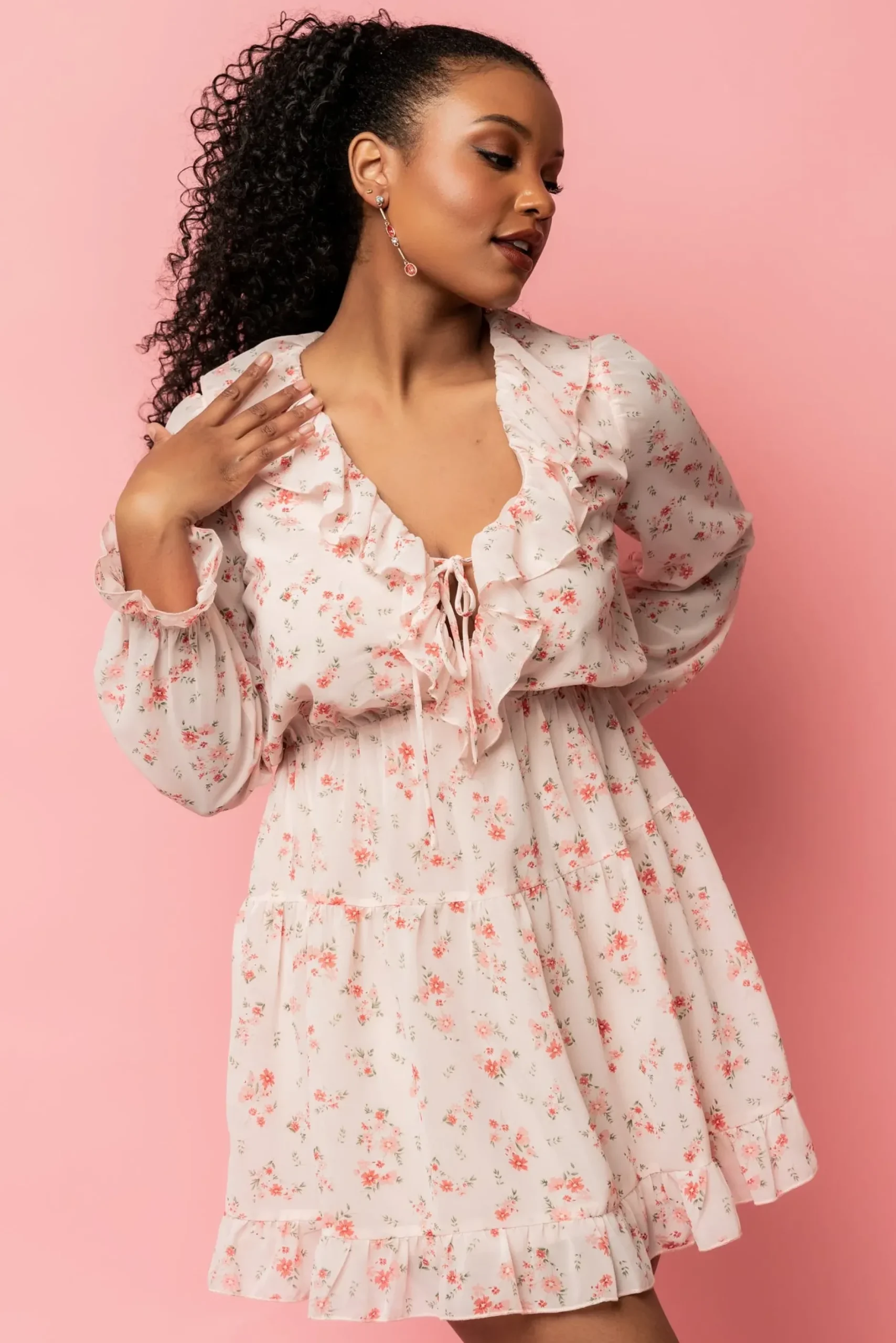 Baltic Born SALE|Doris Mini Dress | Blush Floral