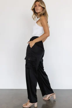 Baltic Born pants|Drey Satin Pants | Black
