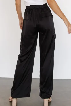 Baltic Born pants|Drey Satin Pants | Black