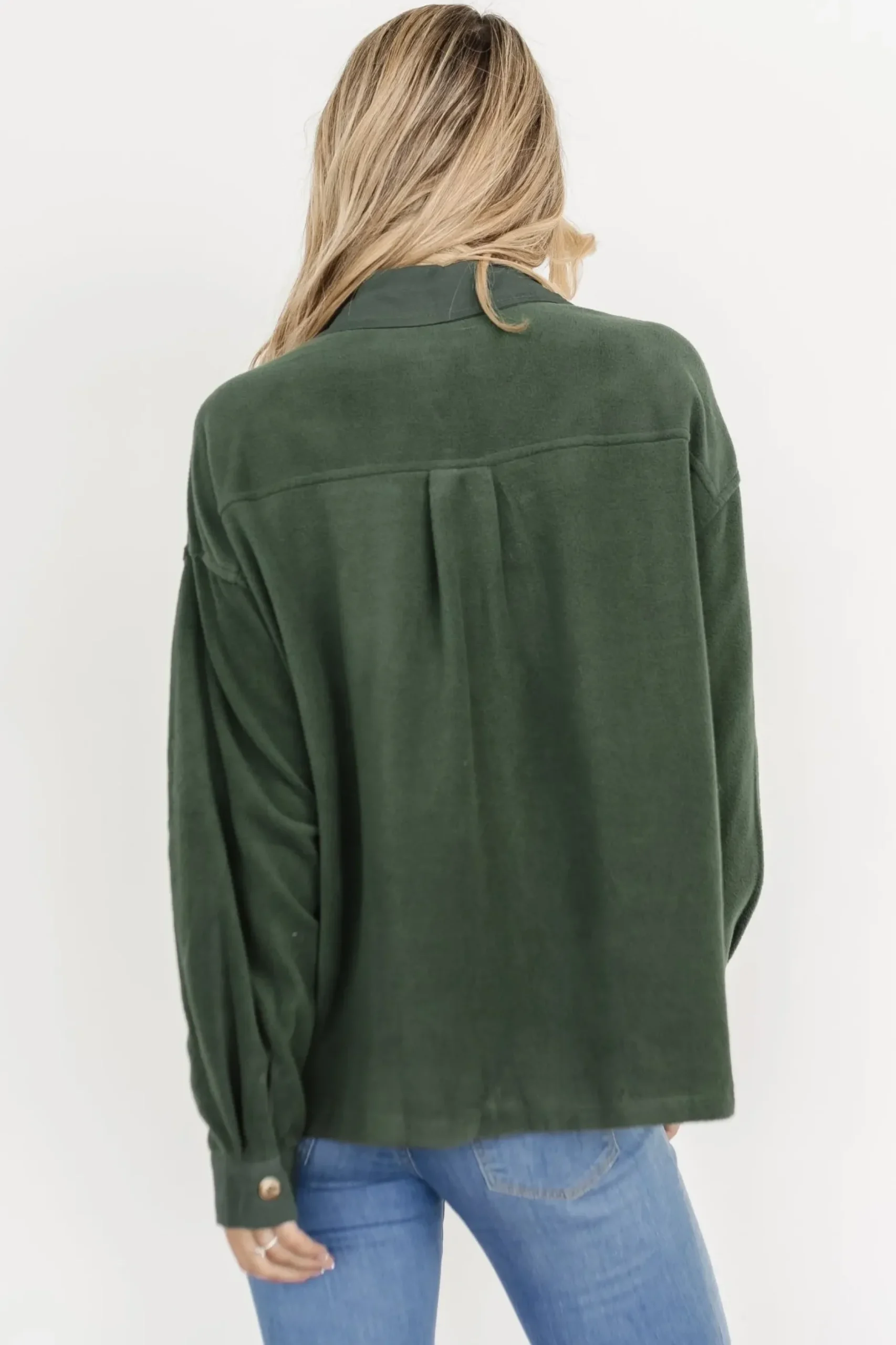 Baltic Born outerwear|Duke Button Up Top | Forest Green