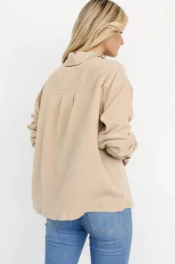 Baltic Born outerwear|Duke Button Up Top | Taupe
