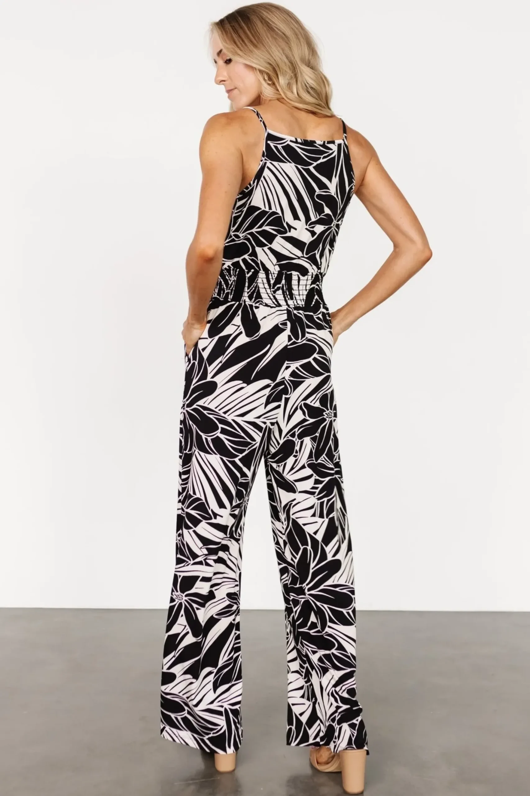 Baltic Born JUMPSUITS + ROMPERS|Duncan Sleeveless Jumpsuit | Black + Cream